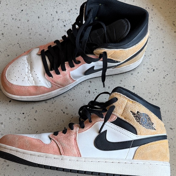 jordan 1 black white and peach